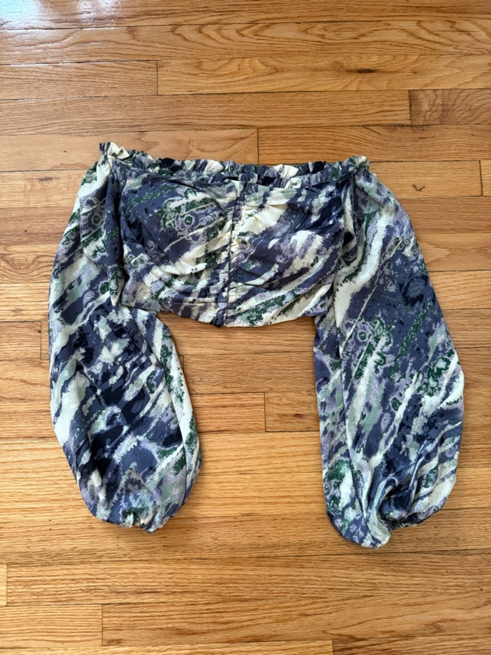privy Watercolor Off-Shoulder Top